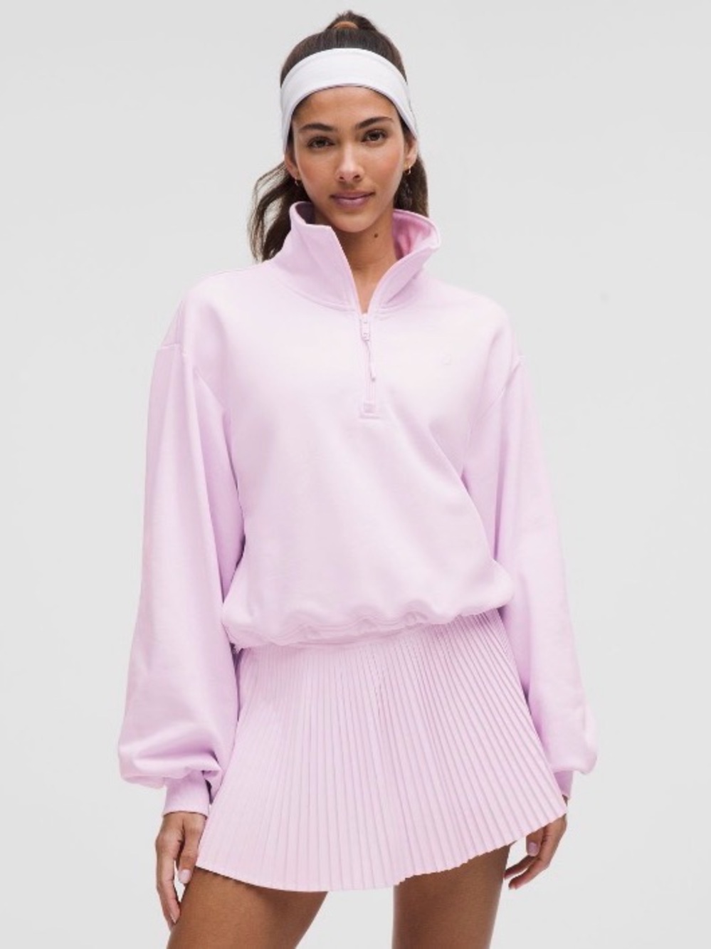LULULEMON COTTON TERRY TENNIS HALF ZIP